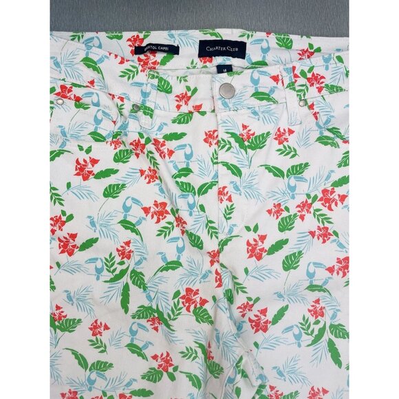 CHARTER CLUB BRISTOL CAPRI PANTS Tummy Slimming Size 14 - Picture 16 of 16